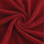 Stripe Tile Jacquard Fitted Sofa Cover - Maroon