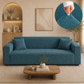 Stripe Tile Jacquard Fitted Sofa Cover - Zink