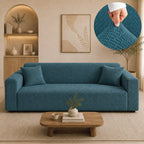 Stripe Tile Jacquard Fitted Sofa Cover - Zink