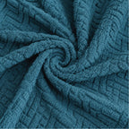 Stripe Tile Jacquard Fitted Sofa Cover - Zink