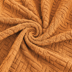 Stripe Tile Jacquard Fitted L Shape Sofa Cover - Copper