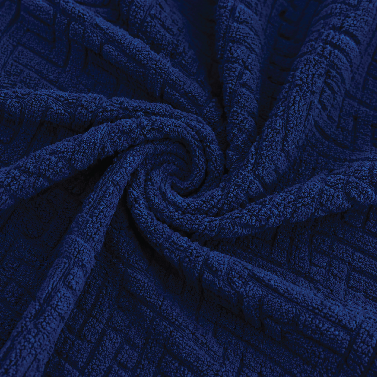 Stripe Tile Jacquard Fitted L Shape Sofa Cover - Blue