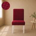 Bubble Turkish Fitted Chair Cover Sets - Maroon