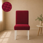 Bubble Turkish Fitted Chair Cover Sets - Maroon
