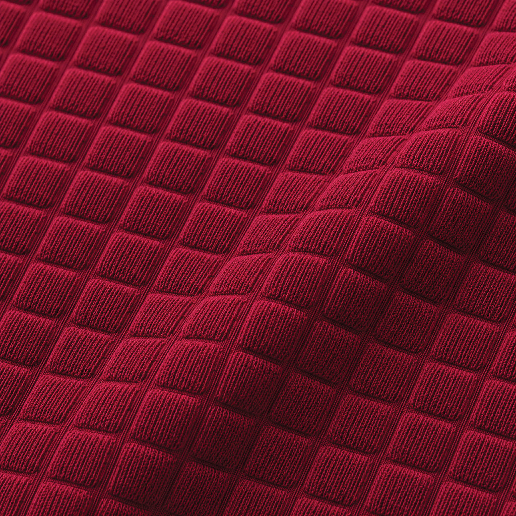 Bubble Turkish Fitted Chair Cover Sets - Maroon