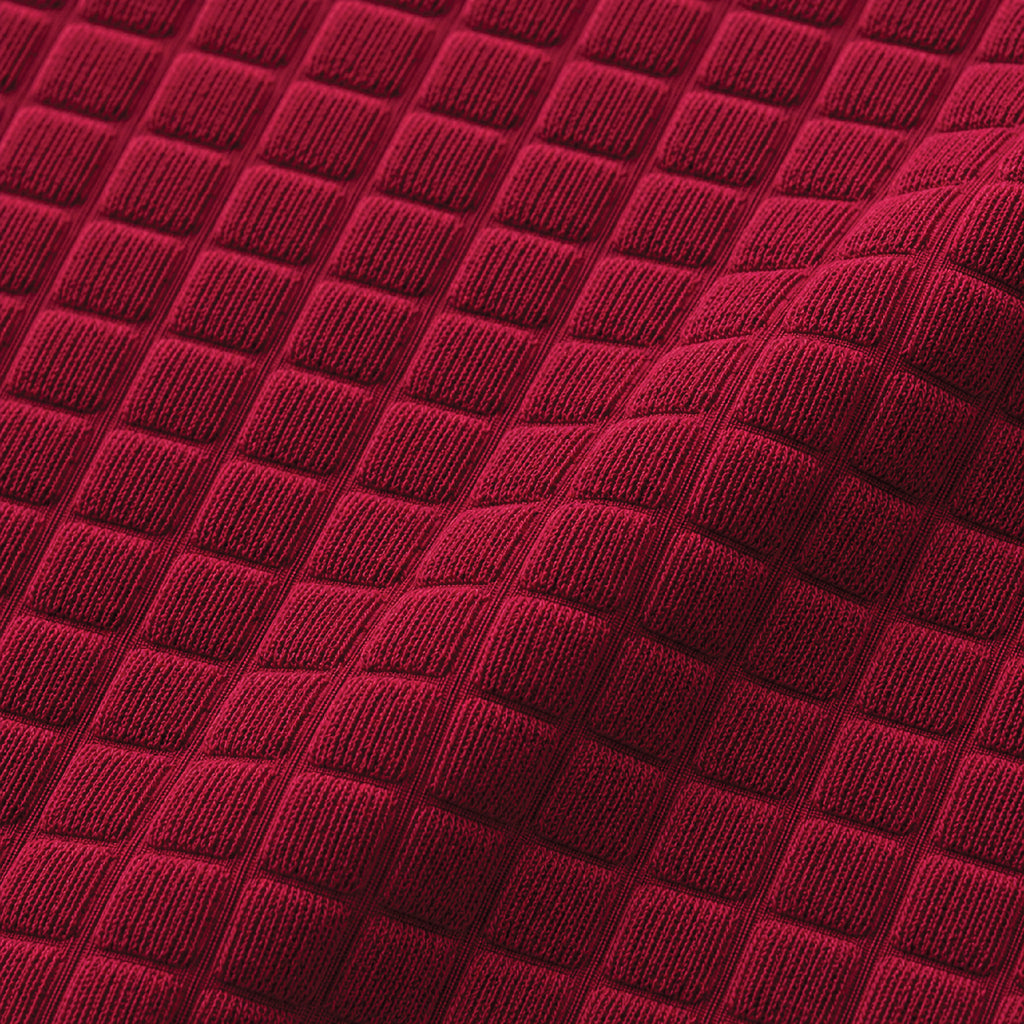 Bubble Turkish Frilled Chair Cover Sets - Maroon