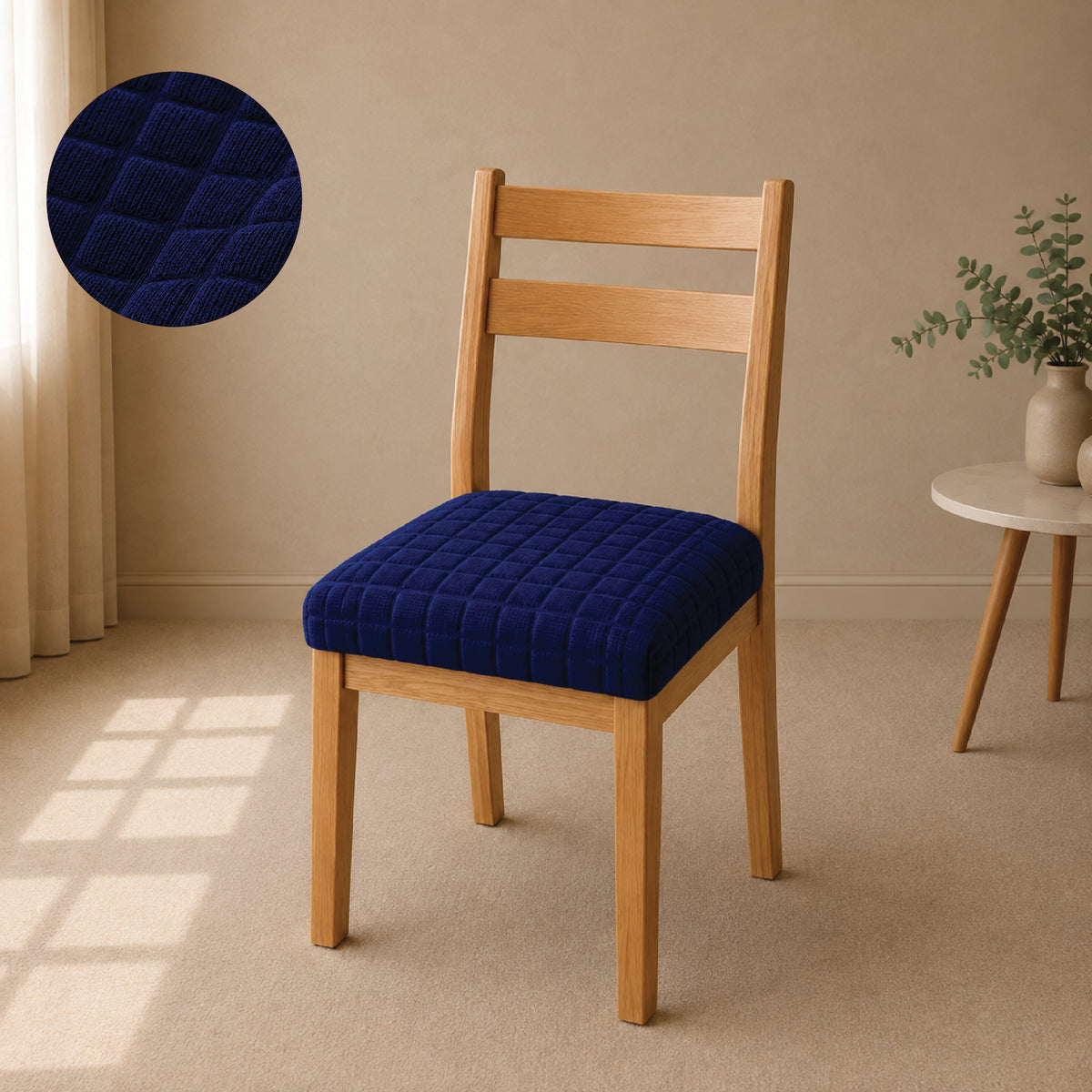 Bubble Turkish Seat Covers For Chair - Blue