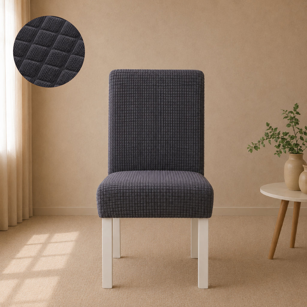 Bubble Turkish Fitted Chair Cover Sets - Grey