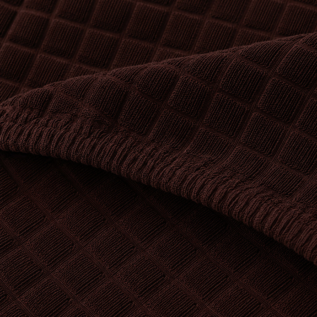 Bubble Turkish Fitted Chair Cover Sets - Brown