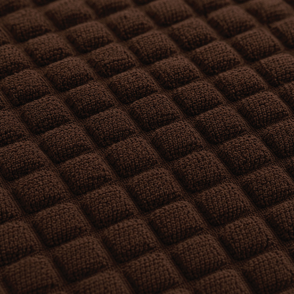 Bubble Turkish Fitted Sofa Cover Set - Brown