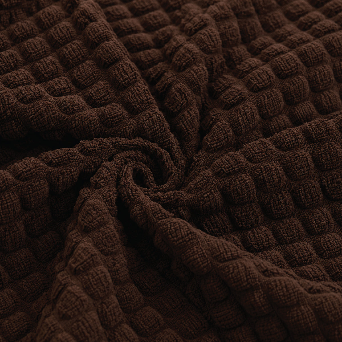 Bubble Turkish Fitted Sofa Cover Set - Brown