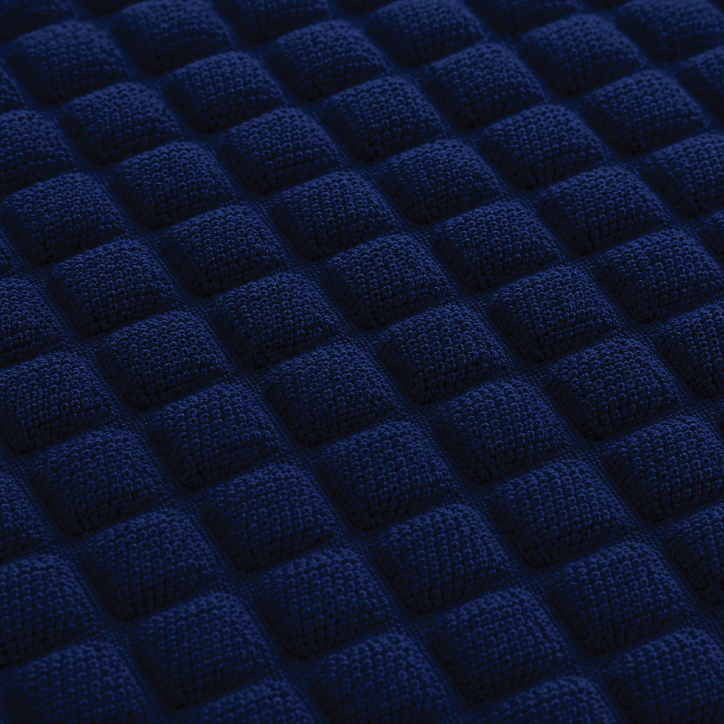 Bubble Turkish L Shape Fitted Sofa Cover Set - Blue
