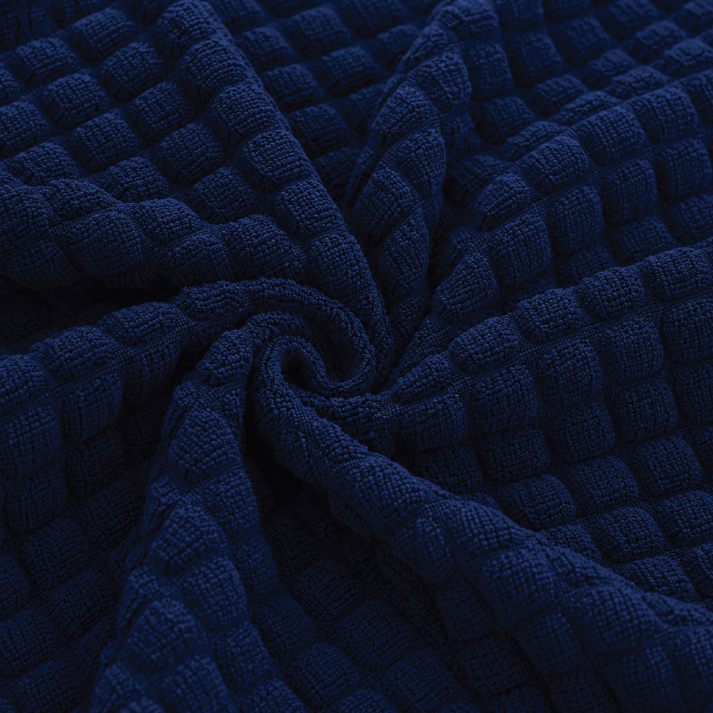 Bubble Turkish Fitted Sofa Cover Set - Blue