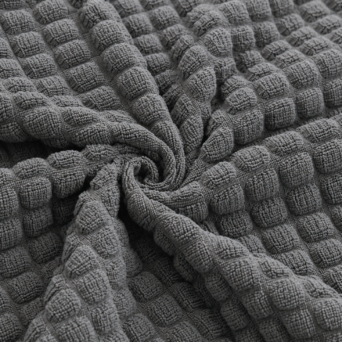 Bubble Turkish Fitted Sofa Cover Set - Grey