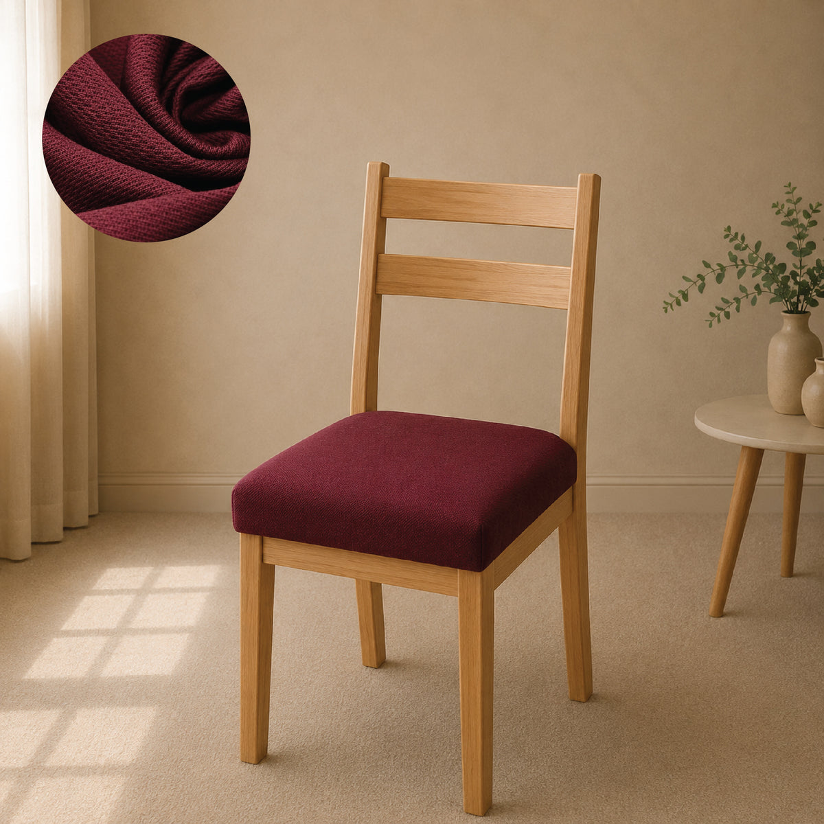 Mesh Turkish Seat Cover For Chair  - Maroon
