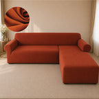 Mesh Turkish L Shape Fitted Sofa Covers - Copper
