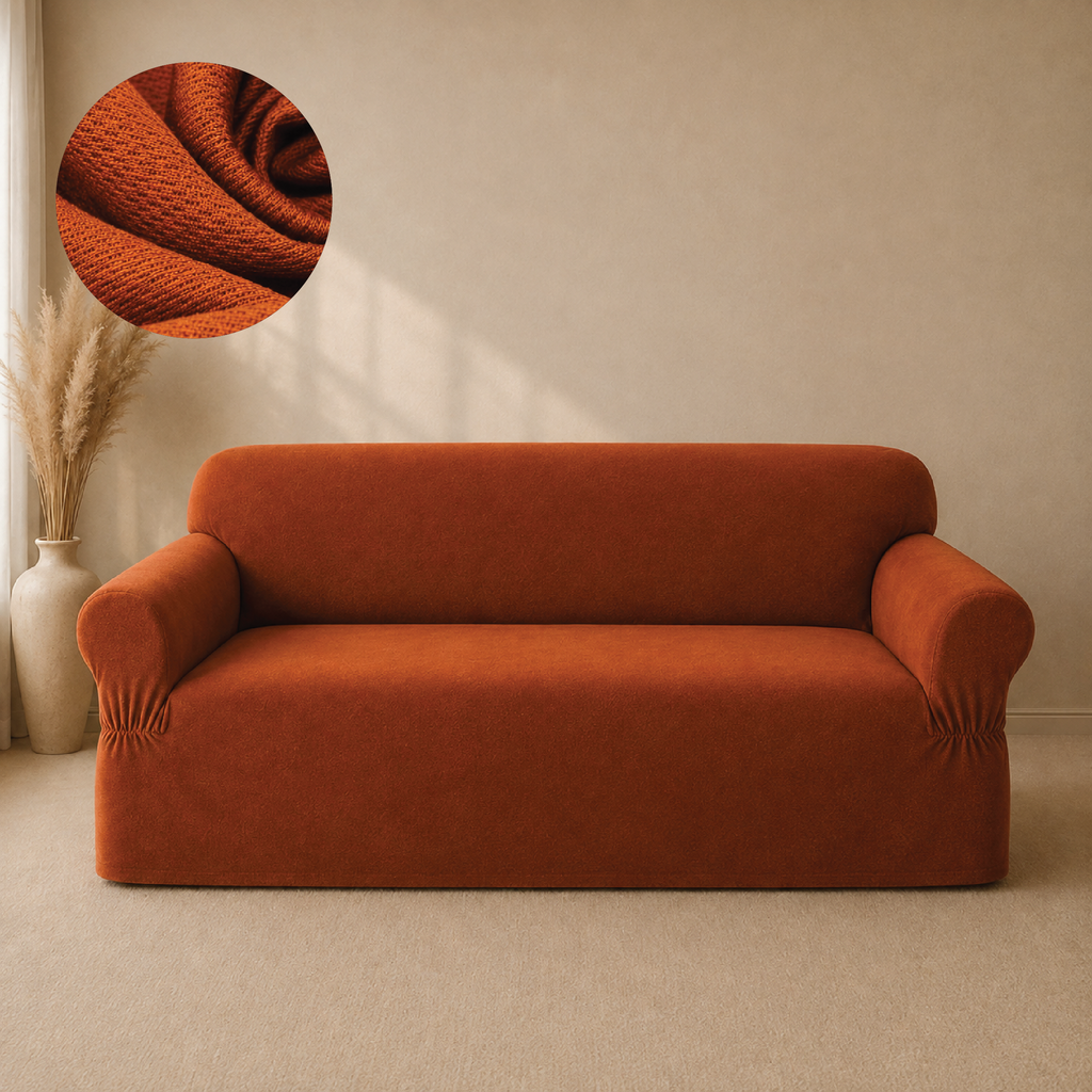 Mesh Turkish Fitted Sofa Covers - Copper