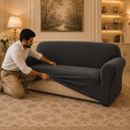 Mesh Turkish Fitted Sofa Covers - Grey