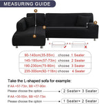 L Shape Sofa Cover - Black