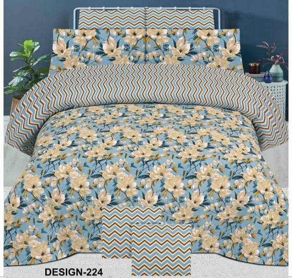 Cotton Printed Bed Sheet Set