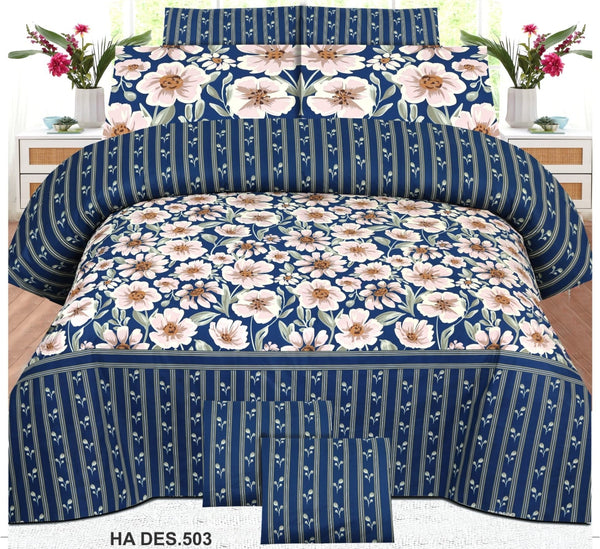 Cotton Printed Bed Sheet Set