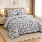 Ivory Vintage Rosebud  Cotton Printed Bed Sheet Set
