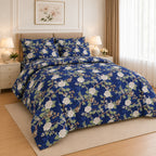 Mustard Yellow & Ochre Geometric Cotton Printed Bed Sheet Set