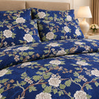 Mustard Yellow & Ochre Geometric Cotton Printed Bed Sheet Set