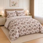 Damask Motif Cotton Printed Bed Sheet Set