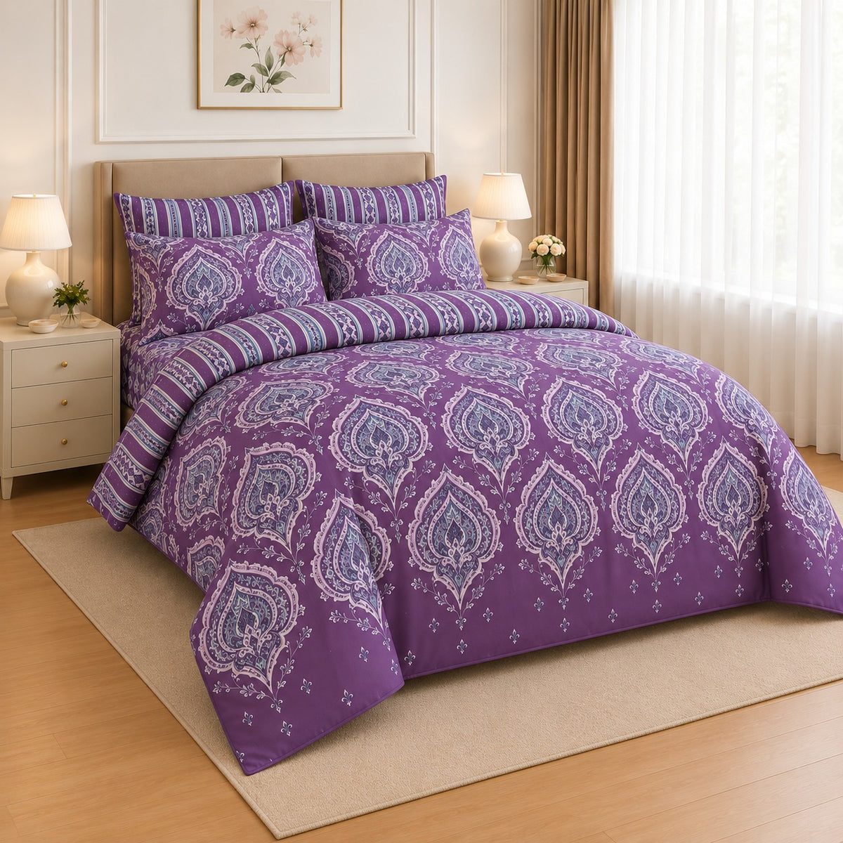 Emerald Secret Cotton Printed Bed Sheet Set