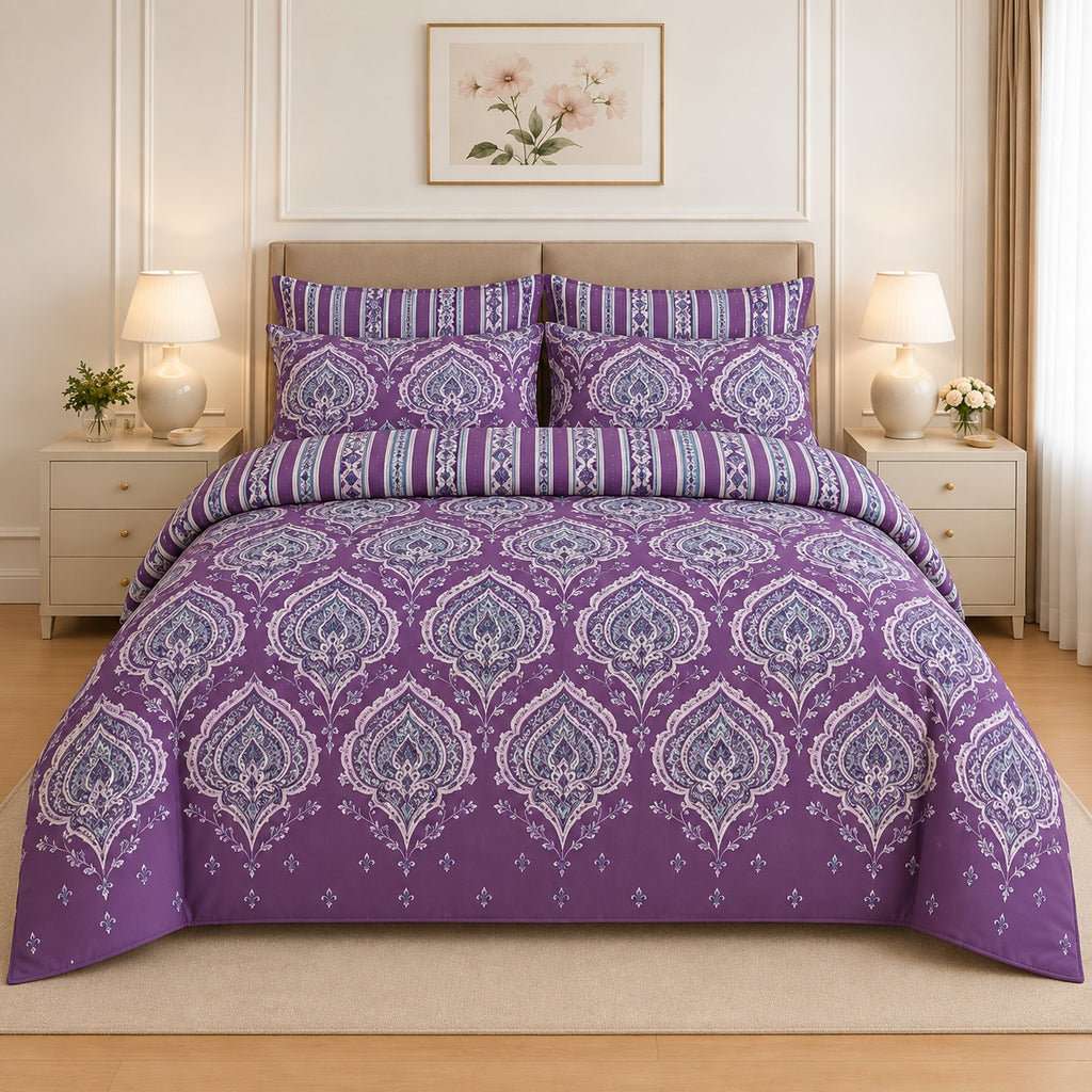 Emerald Secret Cotton Printed Bed Sheet Set