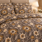 Block Print Silhouette Tree Cotton Printed Bed Sheet Set