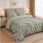 Muted Chevron & Mosaic Cotton Printed Bed Sheet Set