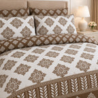 Midnight Bouquet Cotton Printed Bed Sheet Set