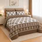 Midnight Bouquet Cotton Printed Bed Sheet Set