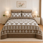Midnight Bouquet Cotton Printed Bed Sheet Set