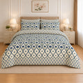 Cornflower Vine Cotton Printed Bed Sheet Set