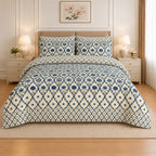 Cornflower Vine Cotton Printed Bed Sheet Set