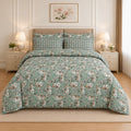 Midnight Foliage  Cotton Printed Bed Sheet Set