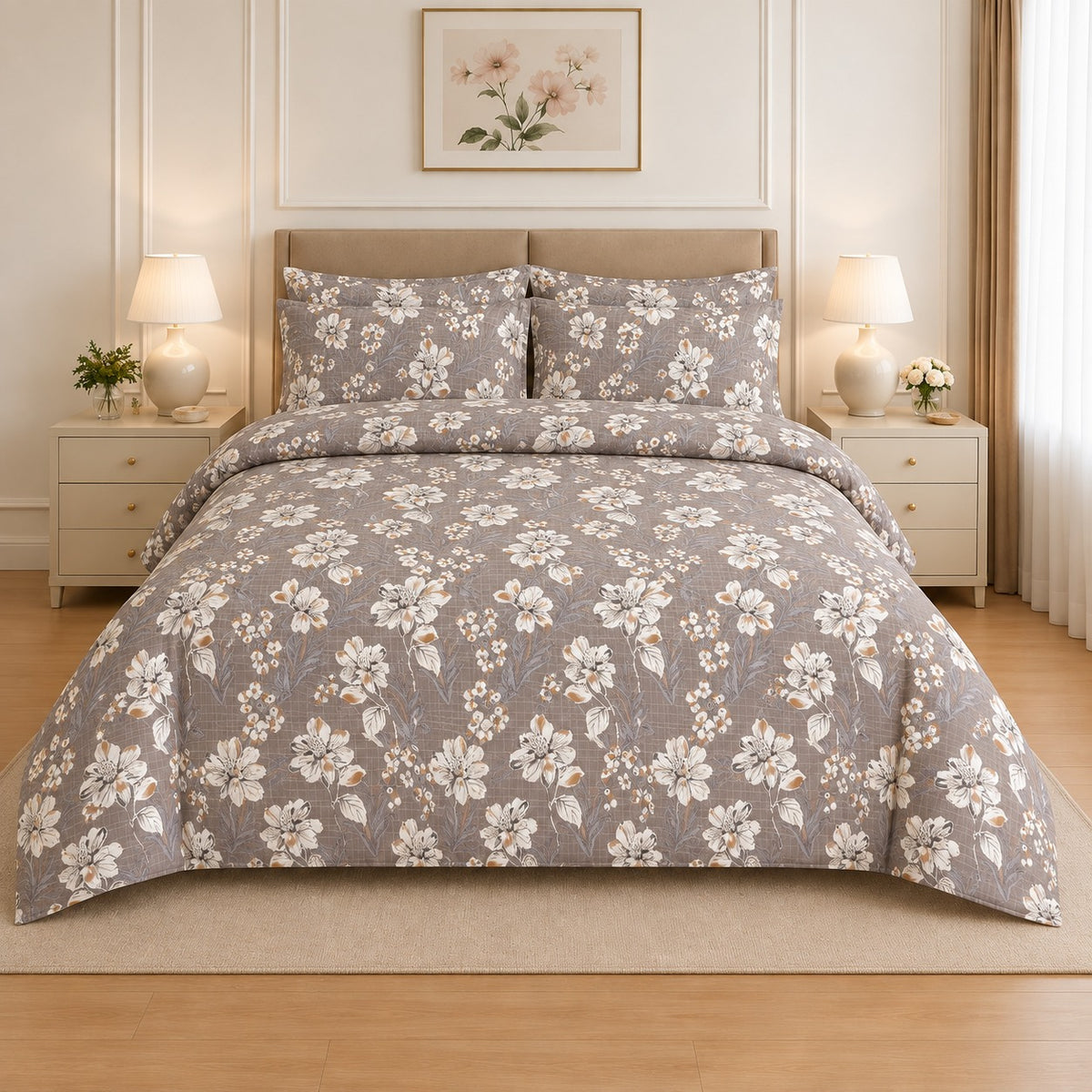 Vintage & Polka Cotton Printed Bed Sheet Set