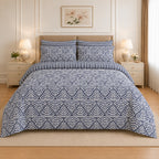 Ornamental Damask Cotton Printed Bed Sheet Set