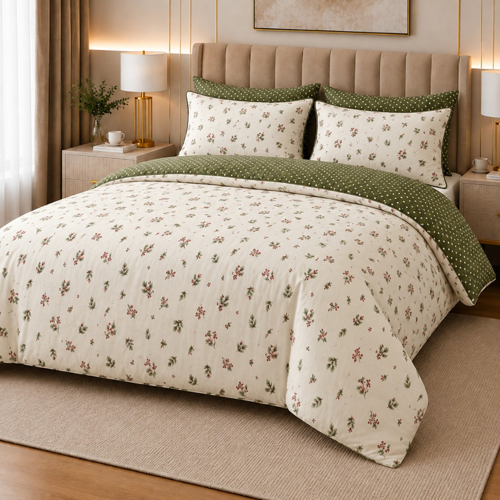 Classic Indigo Paisley Percale Cotton Bed Sheet Set