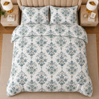Botanical Percale Cotton Duvet Cover Set