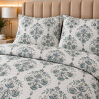 Botanical Percale Cotton Duvet Cover Set