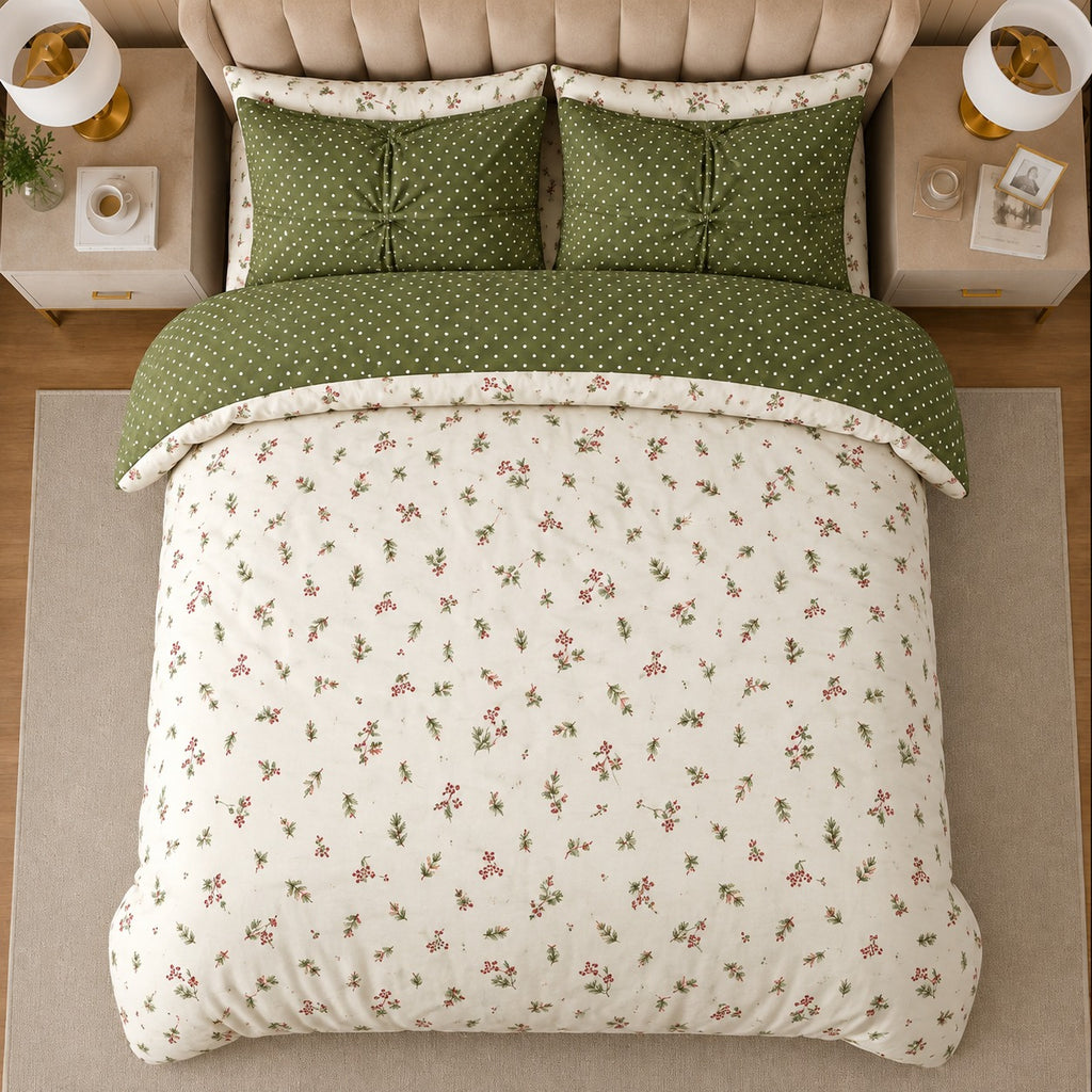 Classic Indigo Paisley Percale Cotton Bed Sheet Set