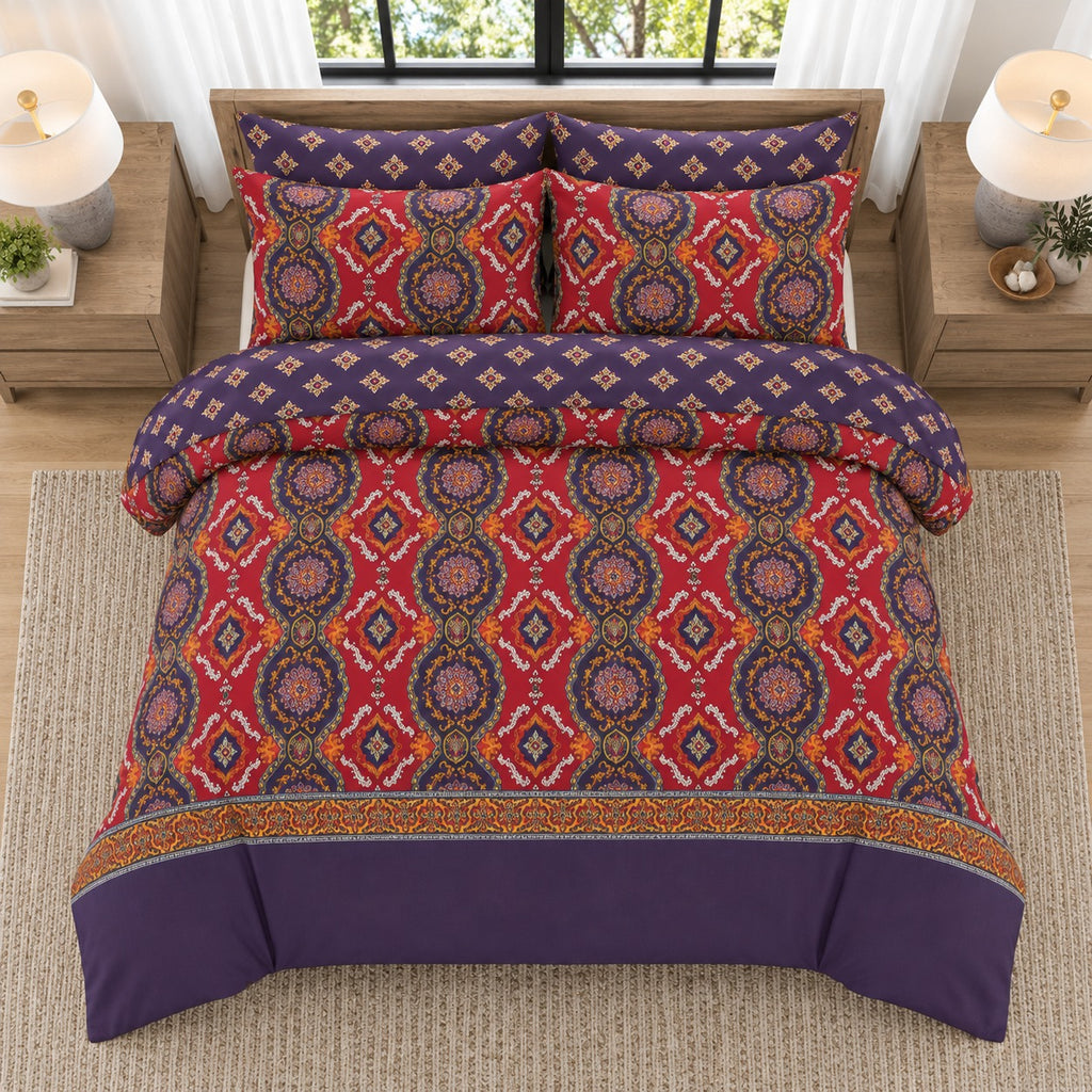 Sage Meadow Percale Cotton Bed Sheet Set