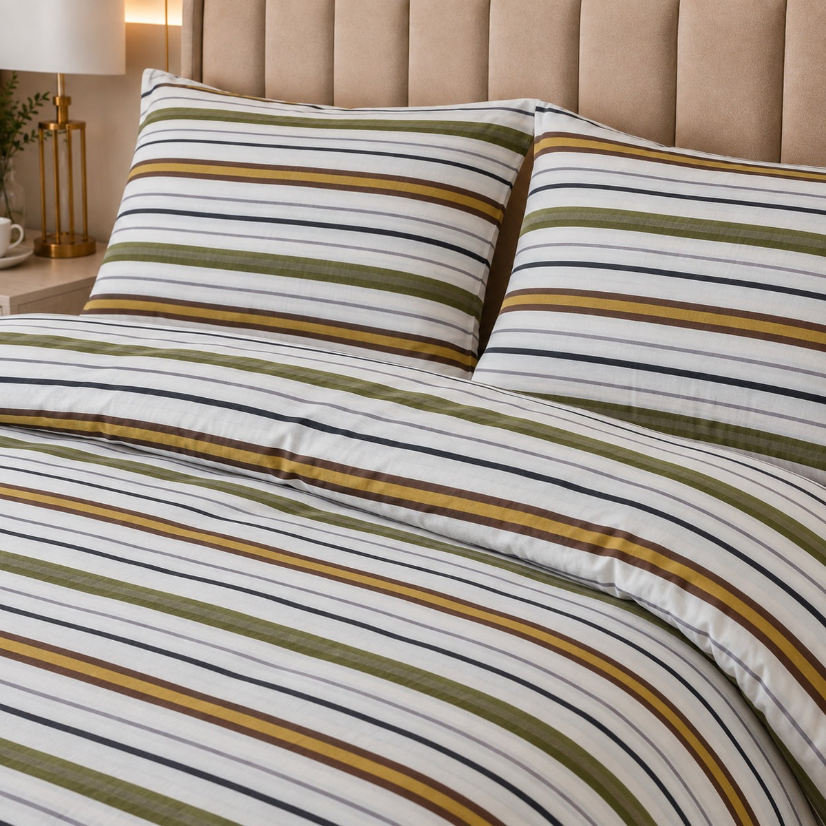Pebble Print Percale Cotton Bed Sheet Set