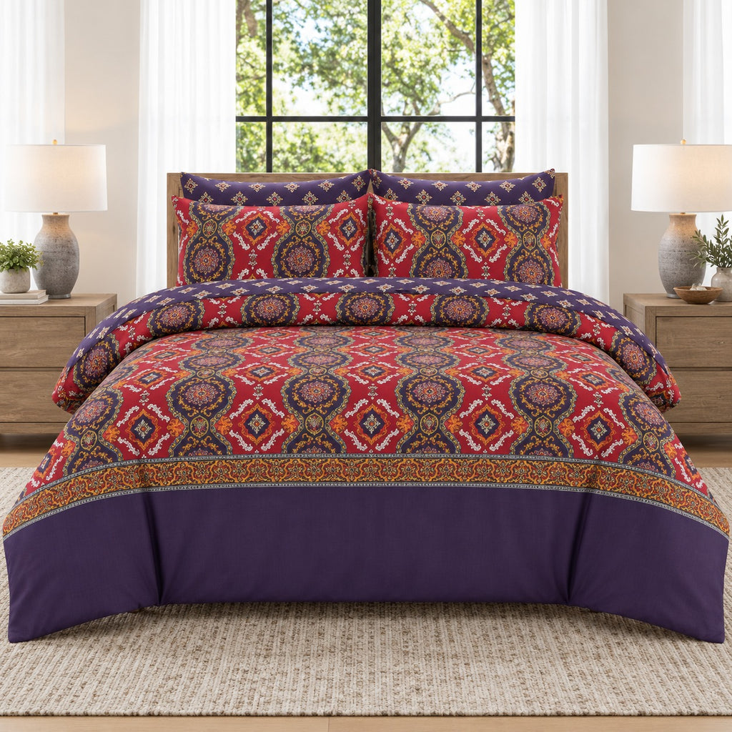 Sage Meadow Percale Cotton Bed Sheet Set