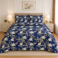 Mustard Yellow & Ochre Geometric Cotton Printed Bed Sheet Set