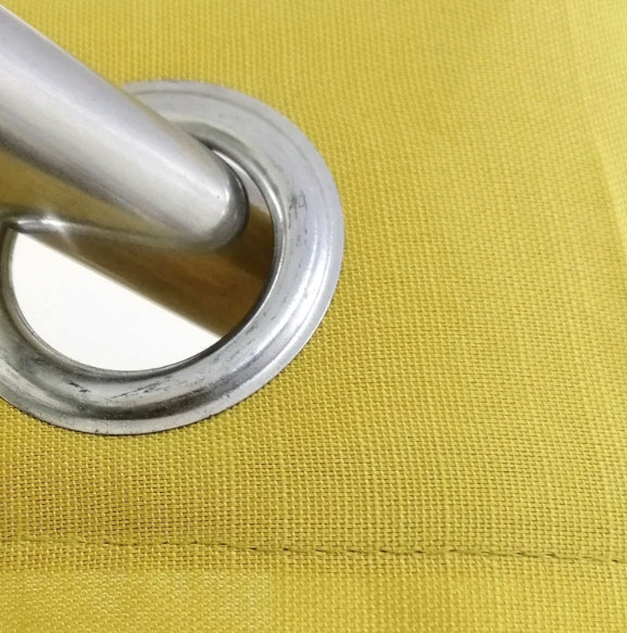 Set of 2 Plain Yellow Window Curtain Panels